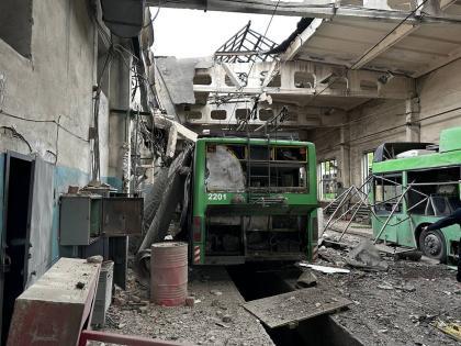 Удар по тролейбусному депо у Харкові