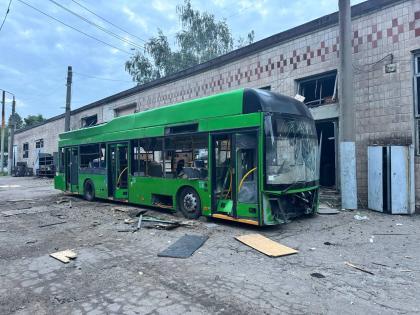 Удар по тролейбусному депо у Харкові