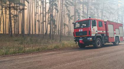 На Харківщині тривають масштабні лісові пожежі